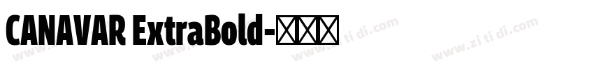 CANAVAR ExtraBold字体转换